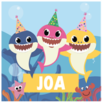 Stickers cuad. Baby Shark 16u Pers